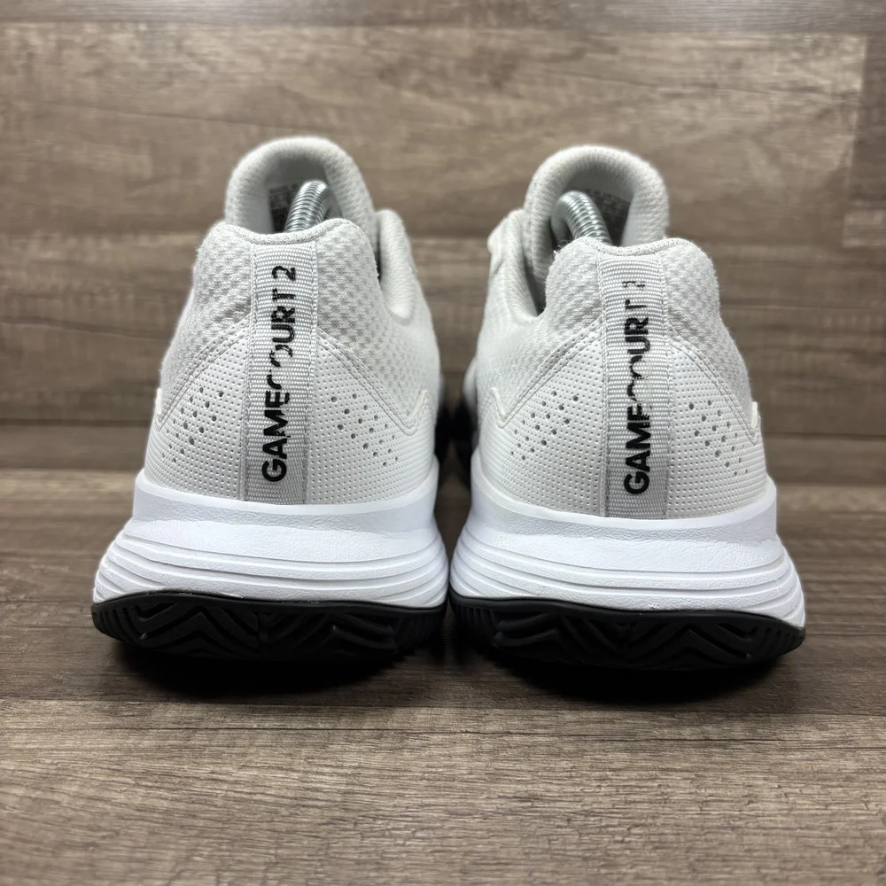 Adidas GameCourt 2 White Black Mens US Size 9.5 EUR 43.3 GW2991 Sneakers
